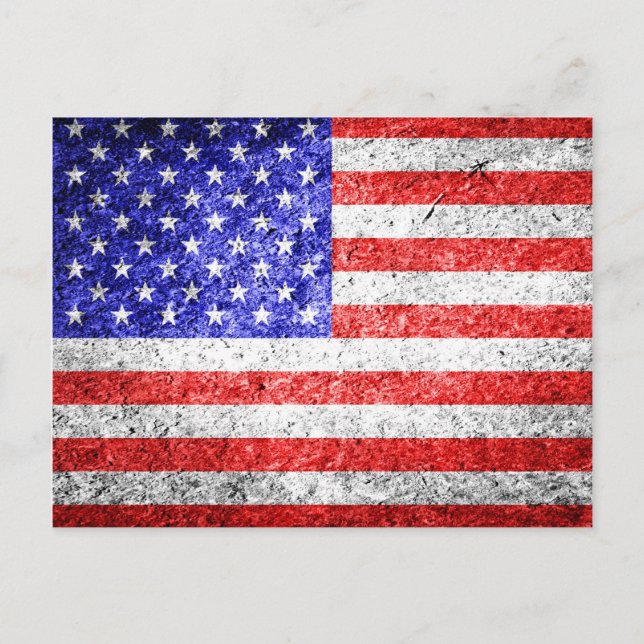 Postal Grunge de la bandera estadounidense (Anverso)