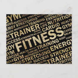 Postal Grunge Fitness Post Card