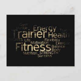 Postal Grunge Fitness Post Card