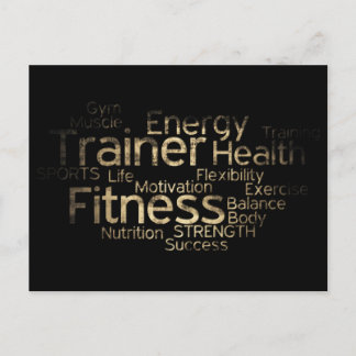 Postal Grunge Fitness Post Card