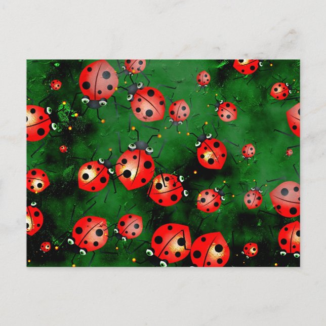 Postal Grunge Ladybugs (Anverso)