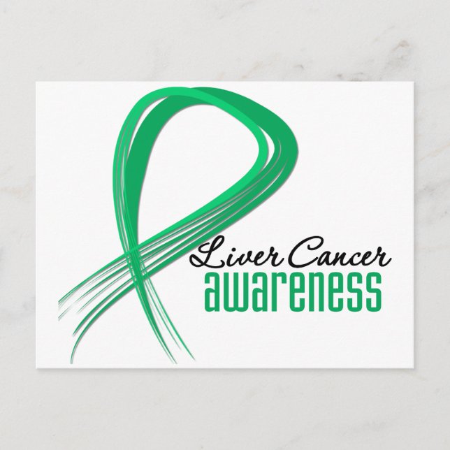 Postal Grunge Ribbon por la conciencia sobre el cáncer de (Anverso)