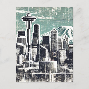Postal Grunge Seattle Washington, en problemas
