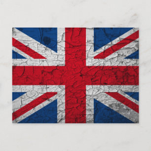 Postal grunge Union Jack - britische Postkarte