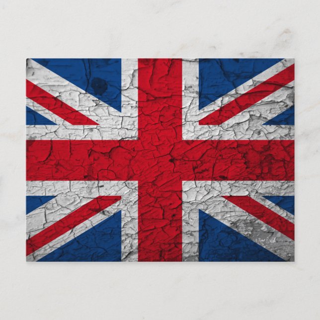 Postal grunge Union Jack - britische Postkarte (Anverso)
