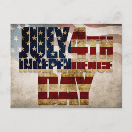 Postal Grunge USA 4 de julio Gráfico de Independencia