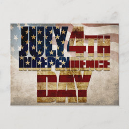 Postal Grunge USA 4 de julio Gráfico de la Independencia