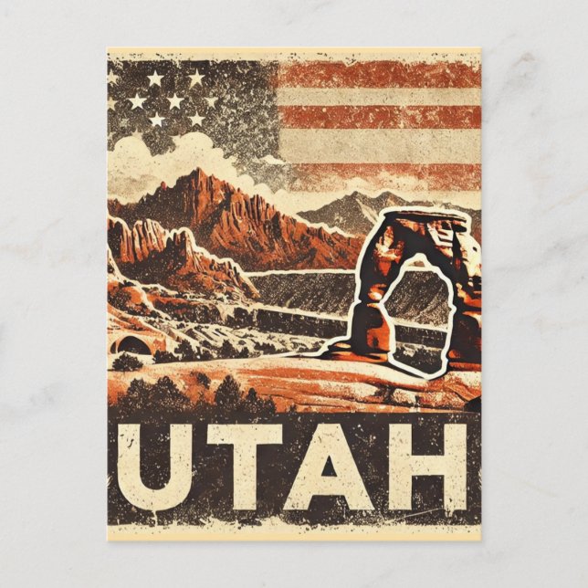 Postal Grunge Utah con problemas (Anverso)