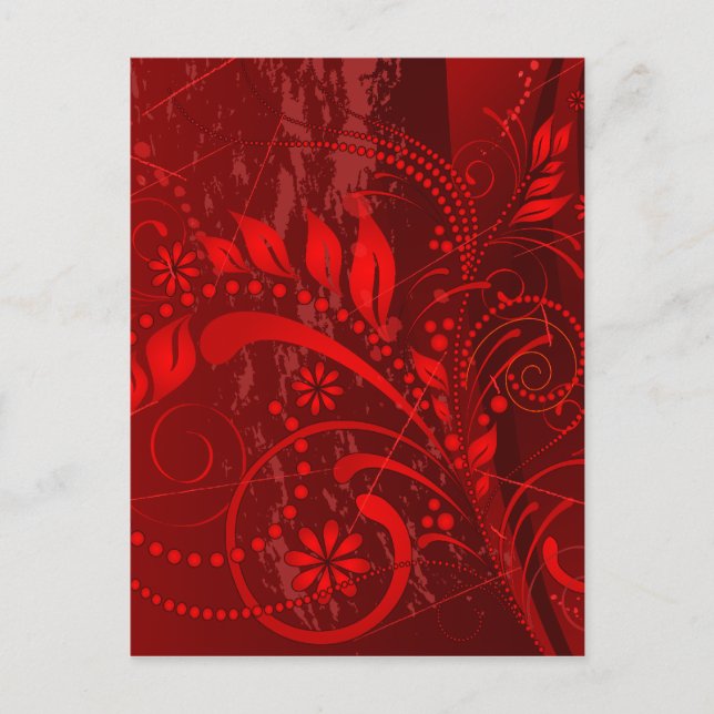 Postal grungo rojo (Anverso)