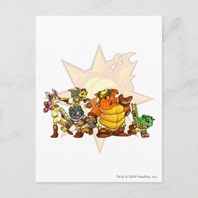 Postal Grupo Altador del Equipo (Anverso)