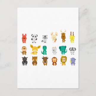Postal Grupo de animales curados