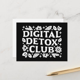Postal grupo de apoyo club de desintoxicación digital