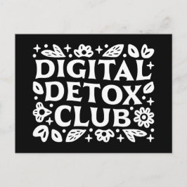 Postal grupo de apoyo club de desintoxicación digital