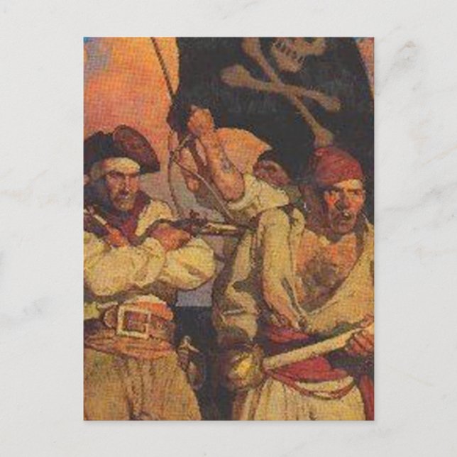 Postal Grupo de Bucaneros (Anverso)