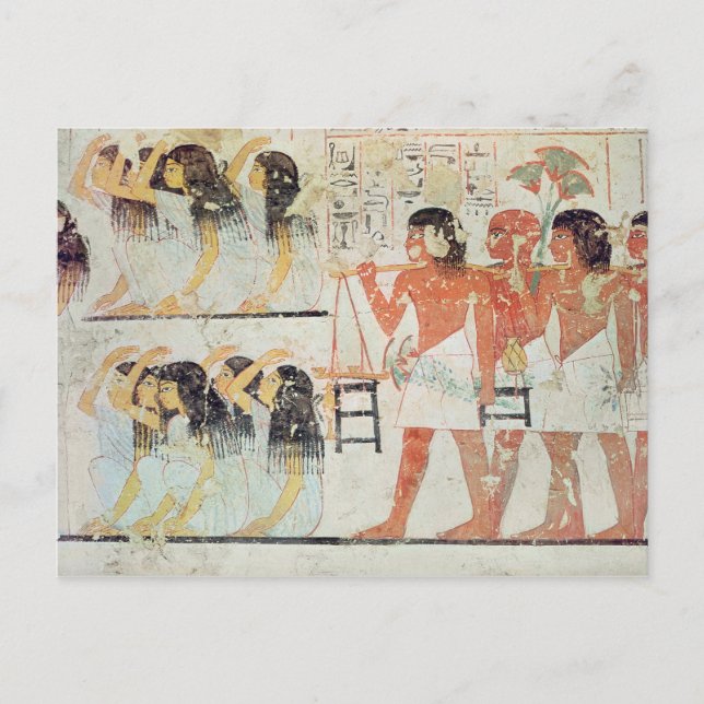 Postal Grupo de dolientes en la procesión fúnebre (Anverso)