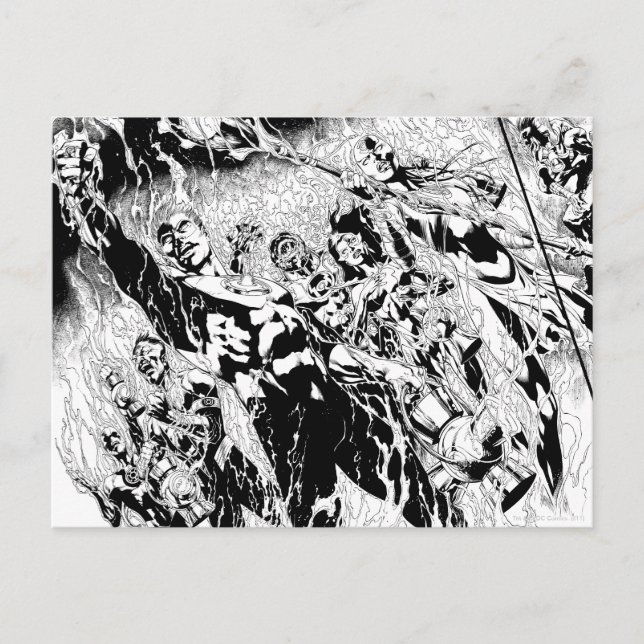 Postal Grupo de las Lanzas Verdes (Anverso)