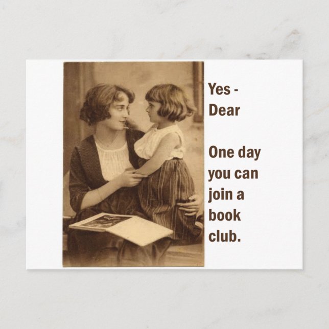 Postal grupo de libros madre e hija (Anverso)