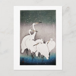Postal Grupo de los Egrets - japonés tradicional