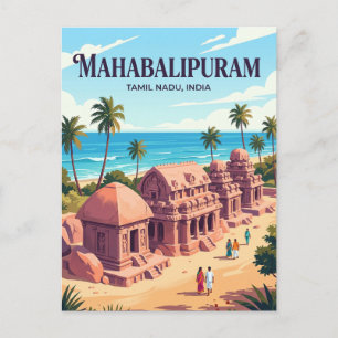 Postal Grupo de Monumentos en Mahabalipuram India