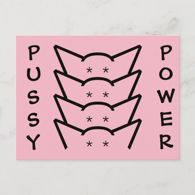 Postal Grupo de Mujeres de Resistencia Rosa de Gato Pussy (Anverso)