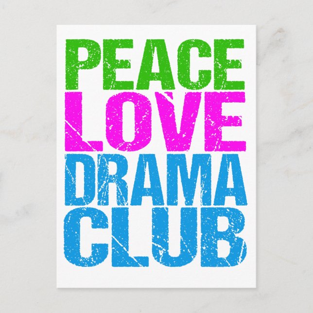 Postal Grupo de Teatro Cute Club Peace Love Drama (Anverso)