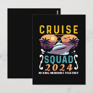 Postal Grupo de vacaciones familiares de Cruise Squad 202