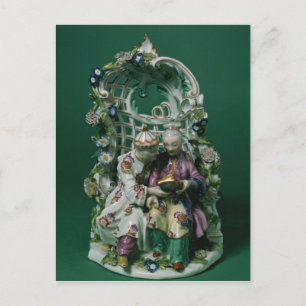 Postal Grupo del puerto de Meissen, tras una pintura de B