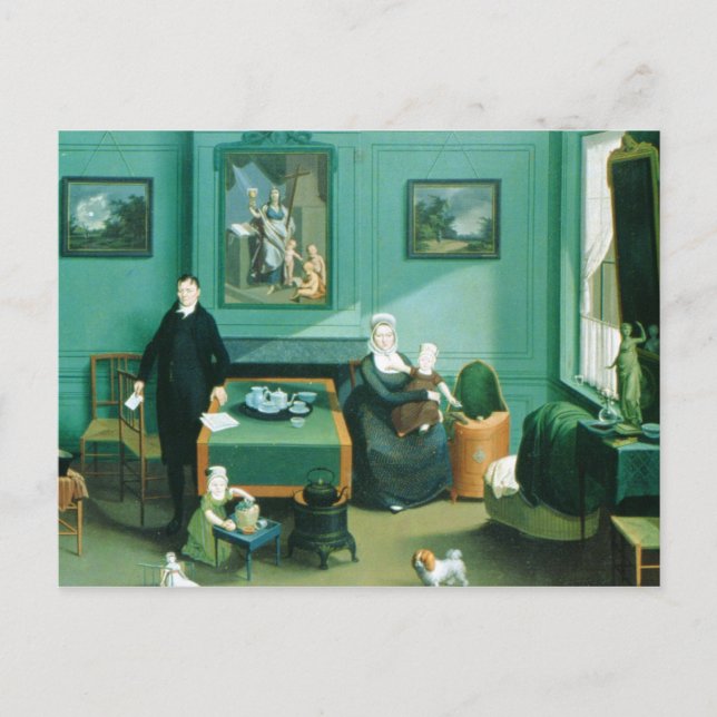 Postal Grupo familiar, c.1810 (Anverso)