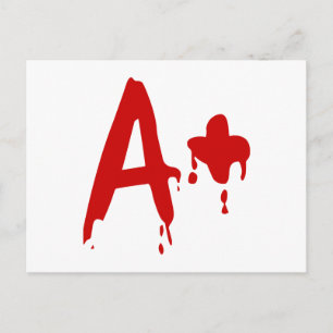 Postal Grupo Sanguíneo A+ Positivo #Horror Hospital