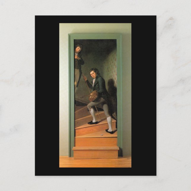 Postal Grupo Staircase, por Charles Willson Peale (Anverso)