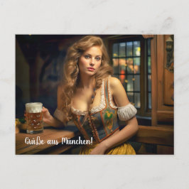 Postal Grüße aus München! Bierzeltstimmung