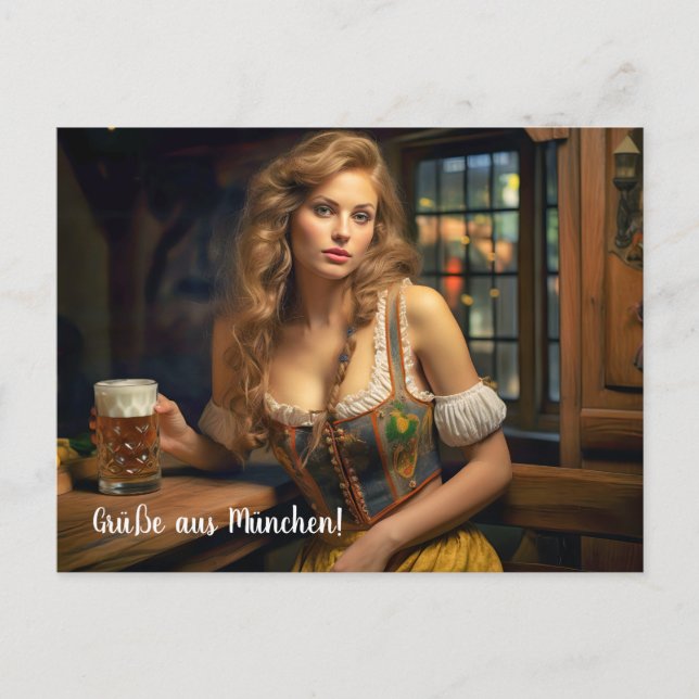 Postal Grüße aus München! Bierzeltstimmung (Anverso)