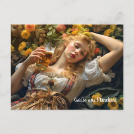 Postal Grüße aus München! Bierzeltstimmung