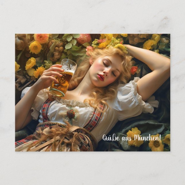 Postal Grüße aus München! Bierzeltstimmung (Anverso)