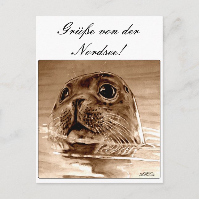 Postal ¡Grüße von der Nordsee! (Anverso)