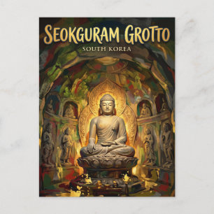Postal Gruta de Seokguram Corea del Sur