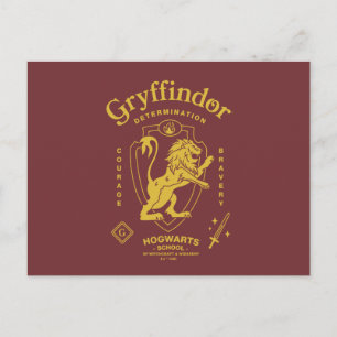 Postal GRYFFINDOR™ Determinación Coraje Valentía Escudo