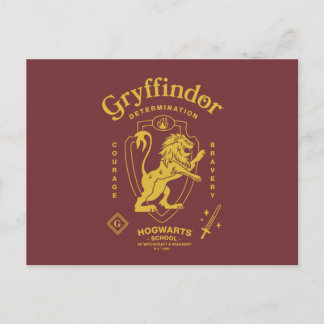 Postal GRYFFINDOR™ Determinación Coraje Valentía Escudo