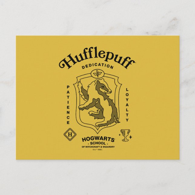 Postal GRYFFINDOR no, es HUFFLEPUFF PUFFLE... dedicación  (Anverso)