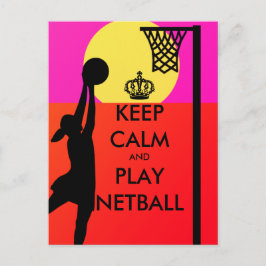 Postal GS Mantener la calma y jugar a la cita de Netball