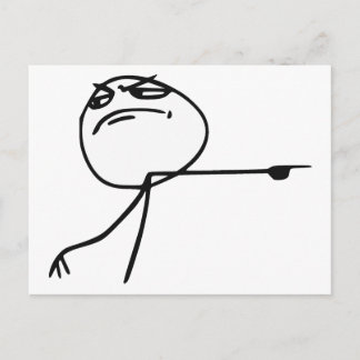 Postal GTFO Salir De Guy Rage Face Meme De Comic