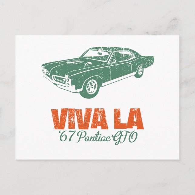 Postal GTO Pontíaco de 1967 (Anverso)