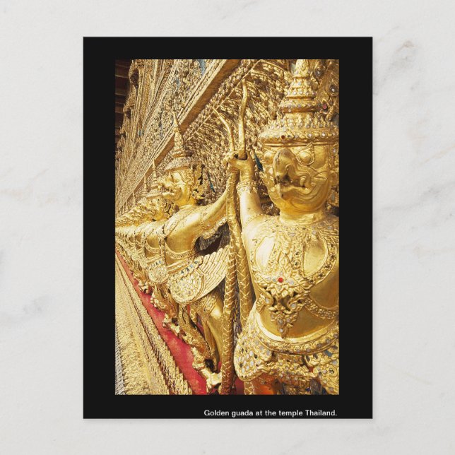 Postal Guada de oro en el templo de Tailandia. (Anverso)