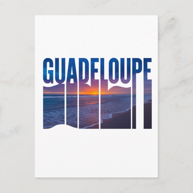 Postal Guadeloupe: Coucher de Soleil Tropical des Caraïbe (Anverso)