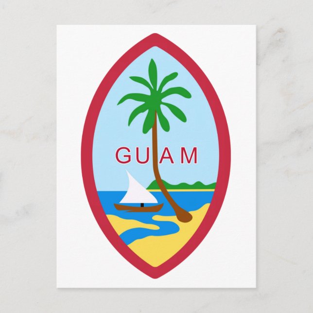 Postal GUAM - emblema/bandera/escudo de armas/símbolo (Anverso)