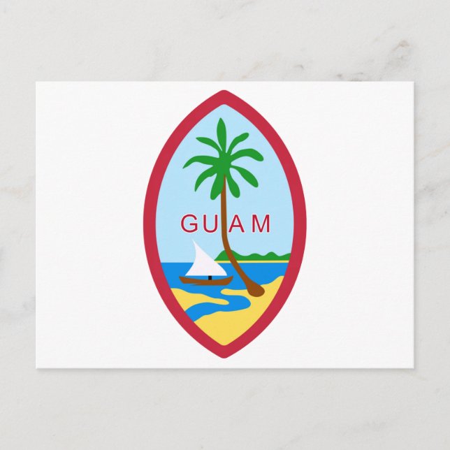 Postal GUAM - emblema/bandera/escudo de armas/símbolo (Anverso)