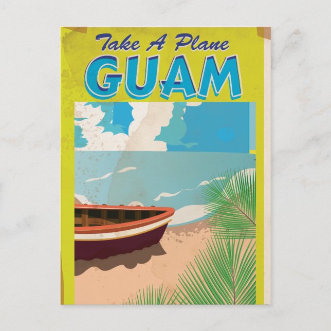 Postal Guam Vintage Travel Poster (Anverso)