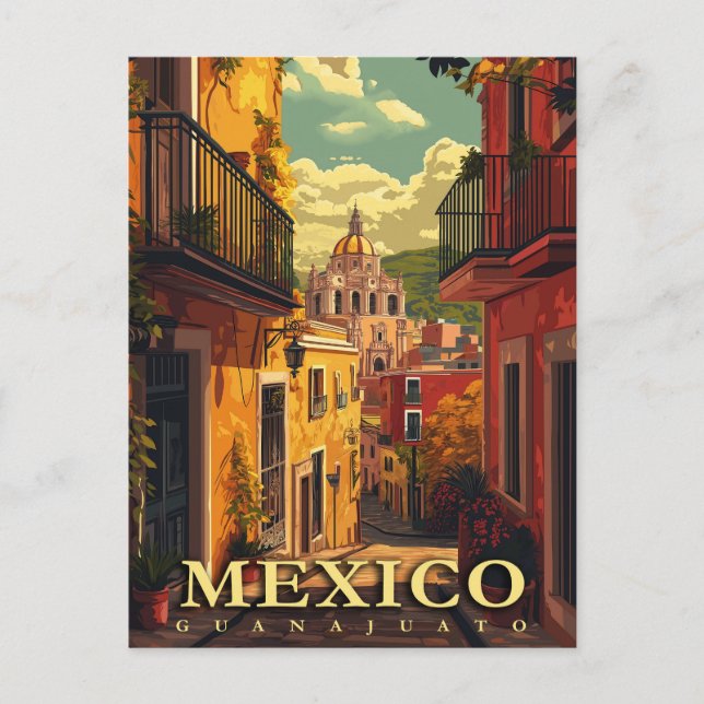 Postal Guanajuato, México Vintage (Anverso)