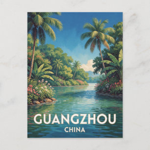 Postal Guangzhou China Viajes a la Ciudad