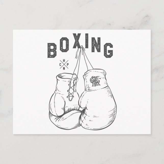 Postal Guantes de boxeo (Anverso)